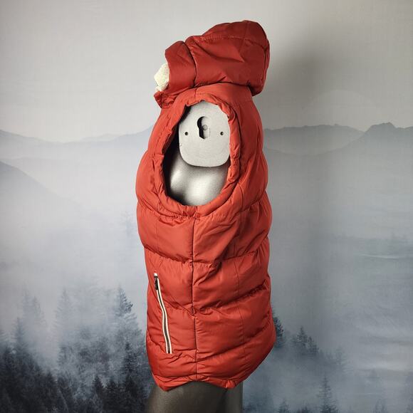 Vintage Robert Phillipe Hooded Rust Puffer Vest | Women's XL - Picture 5 of 13